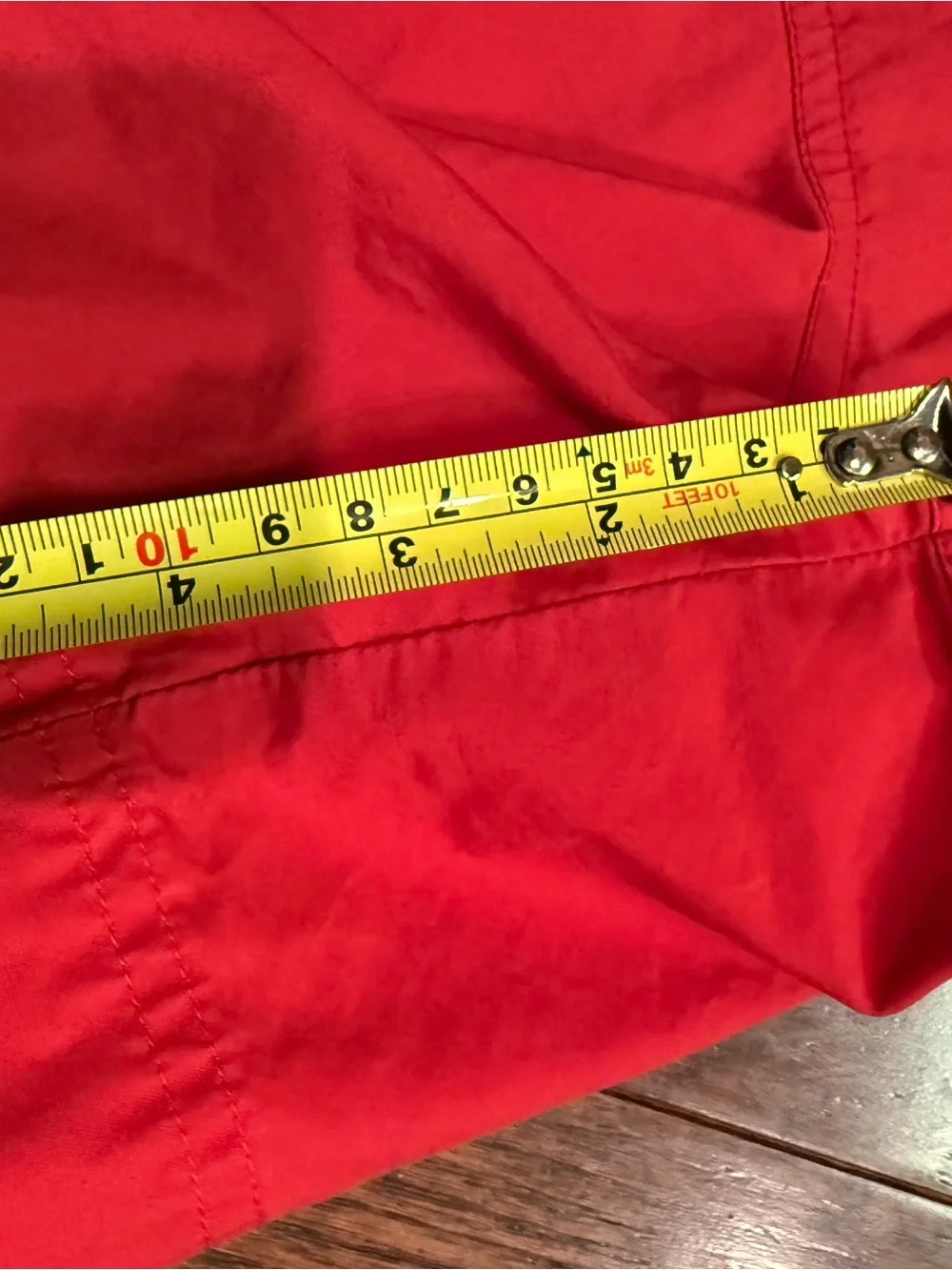 Vintage polo sport Men's Red Swim Trunks with Yellow Drawstring medium